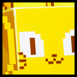 Huge Golden Pixel Cat