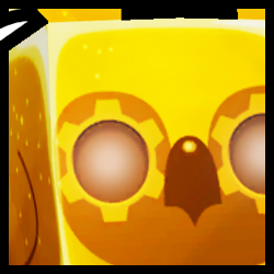 Huge Golden Temporal Owl